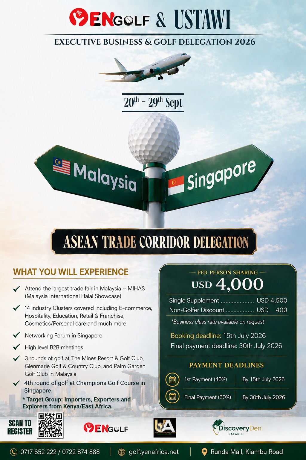 YENGolf x Ustawi ASEAN Trade Corridor Delegation
